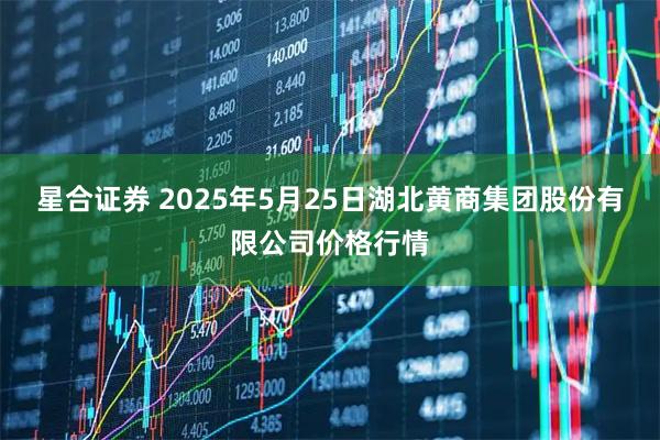 星合证券 2025年5月25日湖北黄商集团股份有限公司价格行情