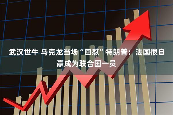 武汉世牛 马克龙当场“回怼”特朗普：法国很自豪成为联合国一员
