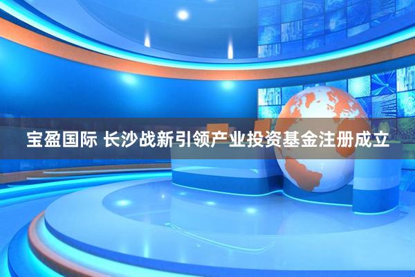 宝盈国际 长沙战新引领产业投资基金注册成立